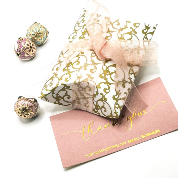 NWOT Green Drop With Purple Star earrings, Sterling silver - Picture 7 of 7